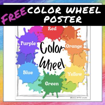 Free COLOR WHEEL poster - Elements of Art - Color by Artful Lessons