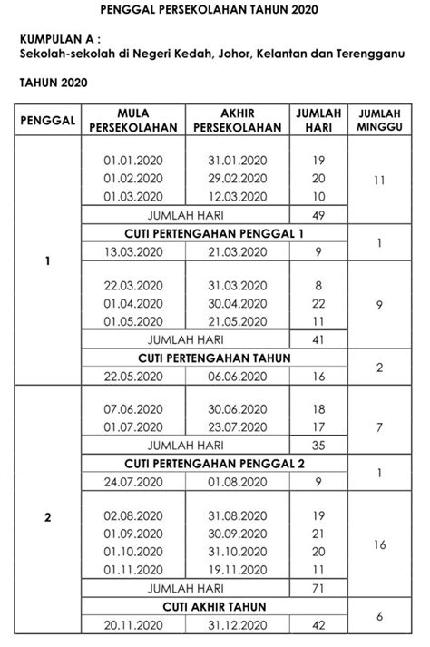 Takwim Persekolahan Dan Cuti Sekolah Riset