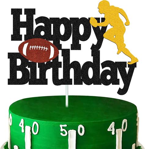 Football Cake Topper Rugby Ball Happy Birthday Cake