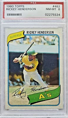 Topps Rickey Henderson Rc Athletics Hof Psa Ebay