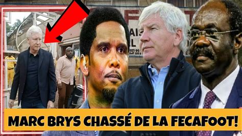 Scène hilarante à la FÉCAFOOT Marc Brys son staff et le MINSEP chassé