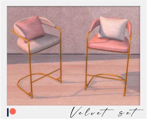 Velvet Set Velvet Barsool Cushion Both In Winner Sims