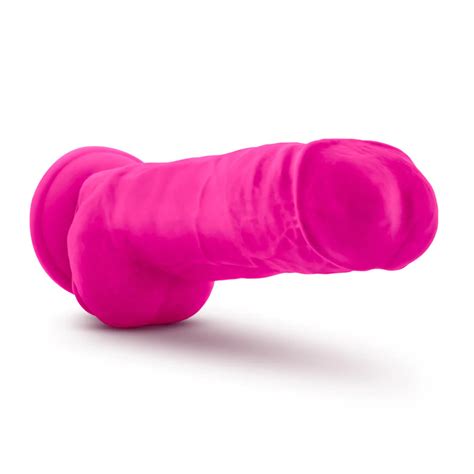 Bold Big Boy Dildo Au Naturel In W Balls Pink Blush Satisfaction