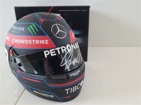 George Russell signed helmet, 1/2 scale, season 2022, Mercedes F1 ...