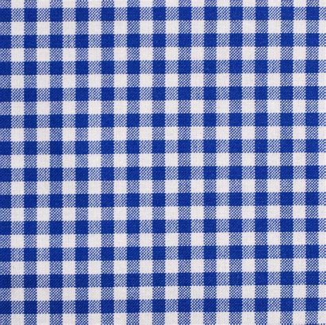 Royal Blue White Medium Check Fabric Half By Fabricsandfrills