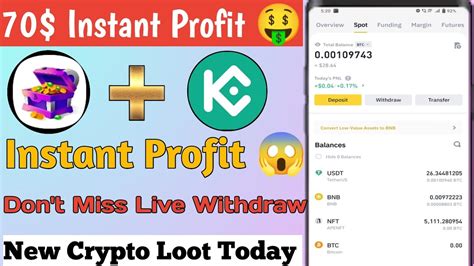 70 Instant Profit New Crypto Loot Today Crypto Loot New Crypto