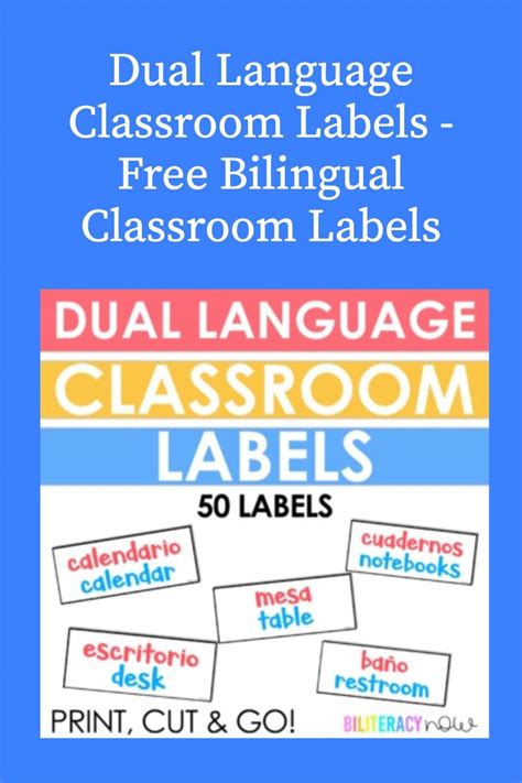 Dual Language Classroom Labels Free Bilingual Classroom Labels