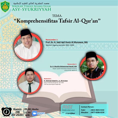 Webinar Prodi Ilmu Al Quran Dan Tafsir STAI Asy Syukriyyah