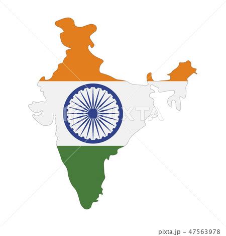 map  india flag  pixta