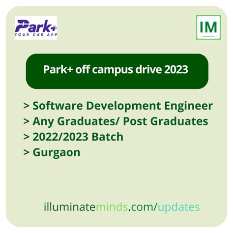 Park Off Campus Drive 2023 Software Development Engineer Any