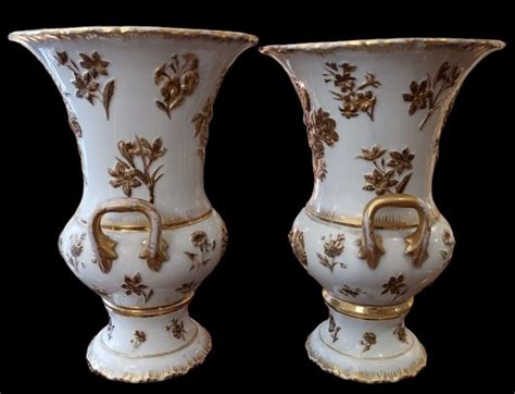 Proantic Paire De Vase En Porcelaine M Dicis Meissen Xixe