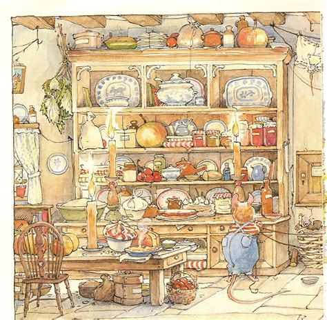 Brambly Hedge Winter Story Original Jill Barklem Vintage Print With