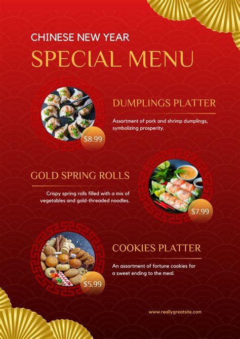 Free Lunar New Year Menu Templates To Edit And Print Canva