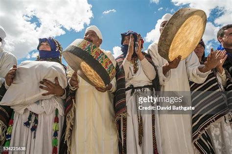 Dancers And Musicians Perform In Traditional Berber Costume At The