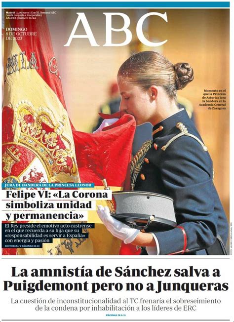 Periódico ABC España Periódicos de España Edición de domingo 8 de