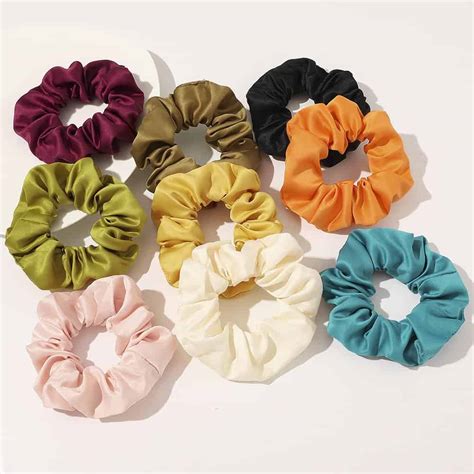 Solide Color Satin Hair Scrunchies