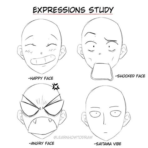 an expression study for the expressions in one piece of anime character ...