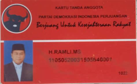 Ramli Ms Resmi Mendaftar Sebagai Caleg Dpr Ri Melalui Partai Megawati