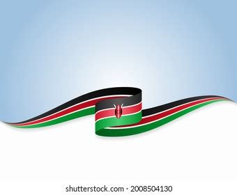 Kenyan Flag Wavy Abstract Background Vector Stock Vector Royalty Free