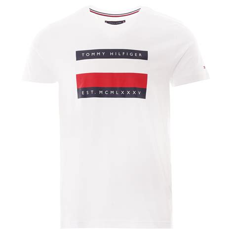 Tommy Hilfiger Logo T Shirt White Ybr