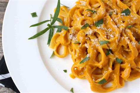 Roasted Sweet Potato Fettuccine Alfredo The Daring Gourmet