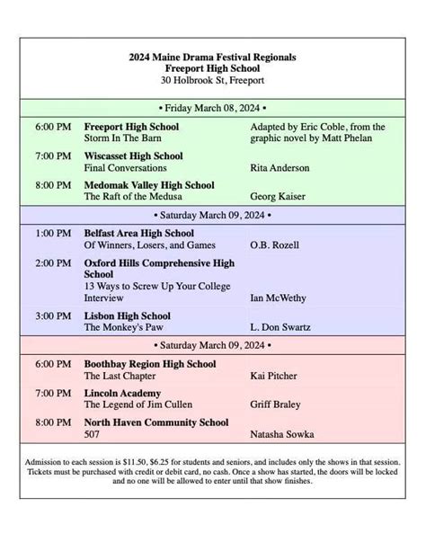 Freeport Performing Arts Center & Freeport High School - Maine Drama Festival Regional - Visit ...