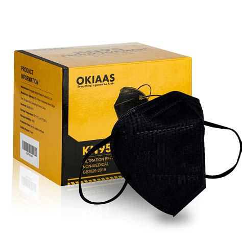 Pcs Okiaas Kn Face Mask Layer Black Masks Individually Wrapped