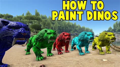 How To Paint Your Dinos Ark Survival Evolved Youtube