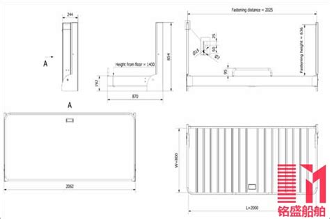 Pullman bed wall mounted bed - Aluminium furniture aluminum furniture cabin furniture marine ...