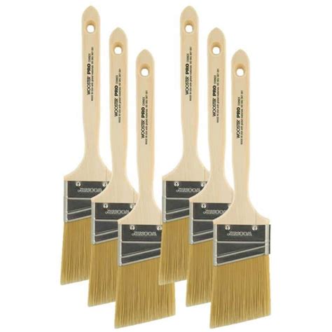 Wooster 2 1 2 In Chinex Angle Sash Brush 6 Pack 0X21200024 The