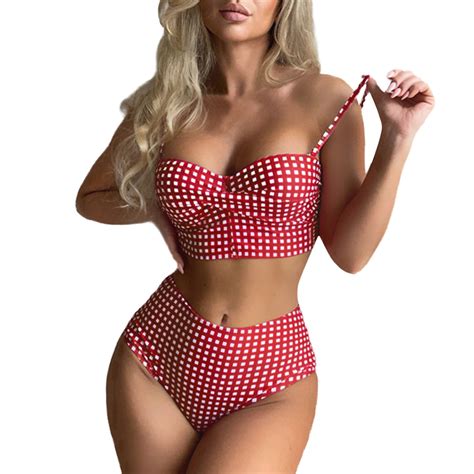 VBARHMQRT Female Maternity Swimwear Two Piece Sexy Bikini Suspender