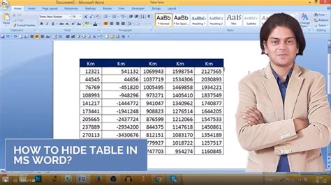 How To Hide Table In Ms Word How To Remove Table In Word Youtube