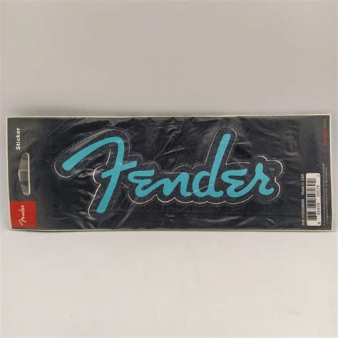 Adesivo Fender Brilhante Logo Turquesa Shopee Brasil