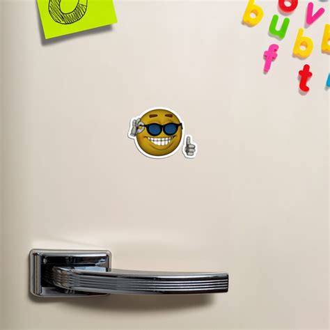 Smiley Face Sunglasses Thumbs Up Emoji Meme Face Magnet By Obviouslogic Redbubble