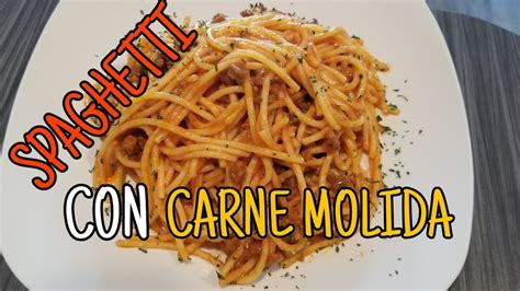 Spaghetti Con Carne Molida Facil 🍝espagueti Con Carne Molida Facil De