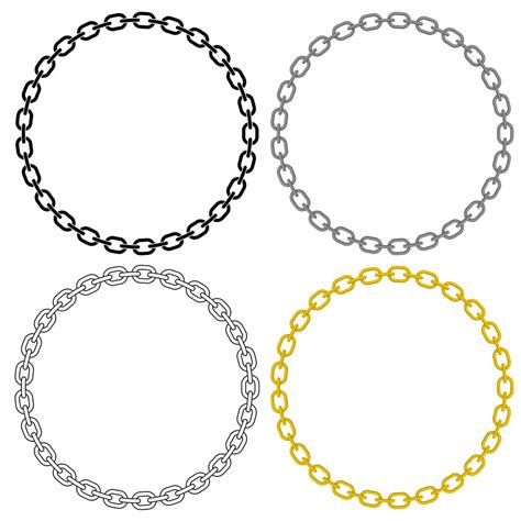 Metal Chain Link Circle Vector Illustration 342610 Vector Art At Vecteezy