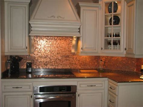 Copper Penny Kitchen Backsplash Juameno