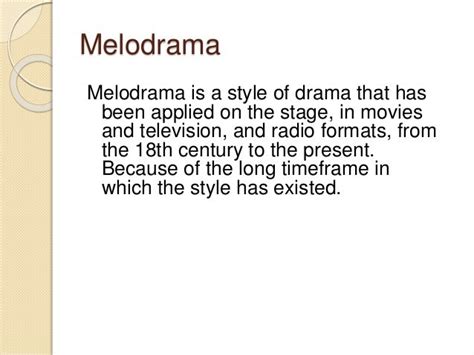 Melodrama