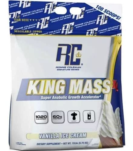 King Mass 15 Lbs Ganador De Masa Muscular 108 Scoops Cuotas sin interés