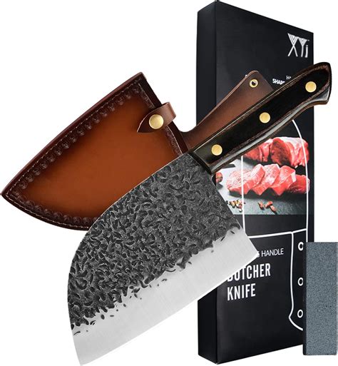 Amazon XYJ FULL TANG 7 Inch Serbian Butcher Knife Multipurpose