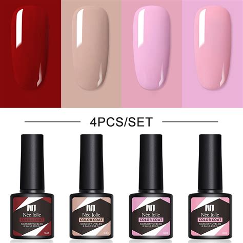 Zttd Gel Nail Polish Set 4 Pcs Gel Polish Off Gel Nail Kit Soaks Off