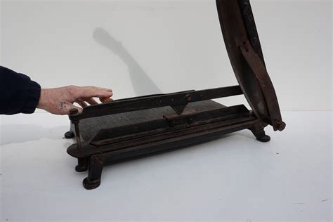 Vintage Antique Cast Iron Guillotine Paper Cutter Dgsm Germany