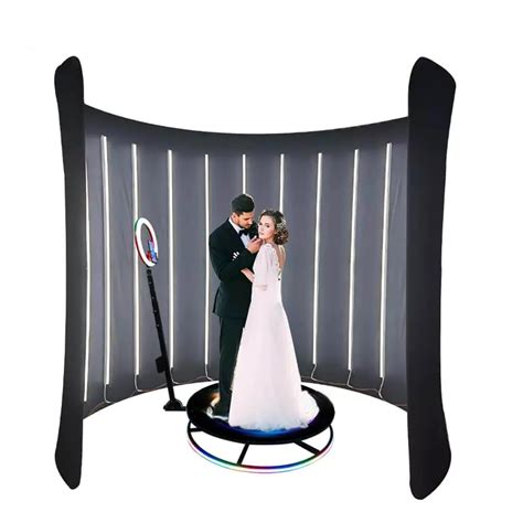 Semicircle LED Fabric Backdrop 360 Photo Booth Enclosure Boothking