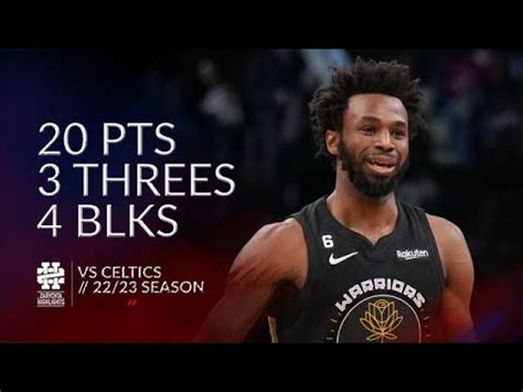 Andrew Wiggins Pts Threes Blks Vs Celtics Season Youtube