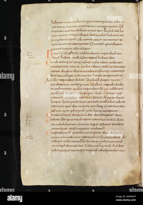 Cod 85 F 60v Biblia Latina Vulgata Evangelia Stock Photo Alamy