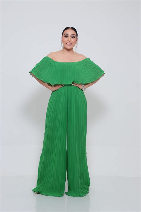 Enterizo Verde Plisado Jireh Fashion Nicaragua