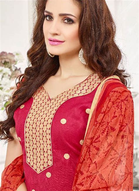 Buy Cotton Embroidered Work Churidar Designer Suit Online Usa