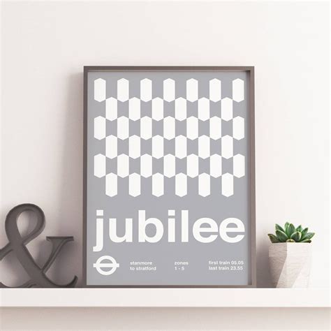 Jubilee Line Art Print London Underground Art Print - Etsy