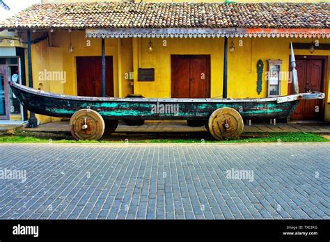 Boat Display Pedlar Street In Dutch Fort Galle Sri Lanka Stock Photo