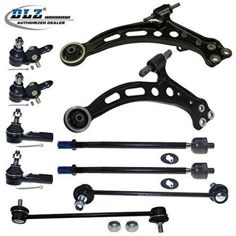 DLZ 10 Pcs Front Suspension Kit 2 Lower Control Arm 2 Lower Ball Joint